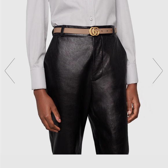 GUCCI Marmont Reversible Thin Belt Size 85 - Picture 9 of 16